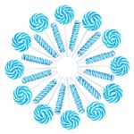 Blue Swirl And Twisty Lollipops – 24 Suckers Individually Wrapped