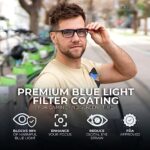 Blue Light Blocking Glasses for Men/Women Anti-Fatigue Computer Monitor Gaming Glasses Prevent Headaches Gamer Glasses