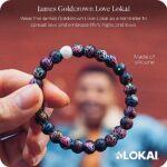 Lokai Silicone Beaded Bracelet for Women & Men, Artist Collection – James Goldcrown Love, (Large, 7 Inch Circumference) – Jewelry Fashion Silicone Bracelet Slides-On, Comfortable Fit
