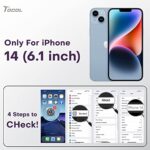 TOCOL 5 in 1 for iPhone 14 Case, with 2 Pack Screen Protector + 2 Pack Camera Lens Protector, Liquid Silicone Phone Case for iPhone 14, Midnight Blue