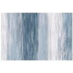 Pajata Blue Area Rug 5’X7′ Machine Washable for Living Room Bedroom Non-Slip Large Abstract Navy and Grey Striped Carpet for Dinning Room Office