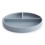 mushie Silicone Suction Plate | BPA-Free Non-Slip Design (Powder Blue)