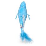 Dr. Seuss for Pets Dr. Seuss One Fish Two Fish Catnip Kicker Cat Toy, Blue Fun Plush Toy for Cats | Cat Exercise Toy with Feathers & Catnip | Catnip Toys, Cat Toys with Catnip, 12″ (FF19715)