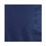 Solid Navy Beverage Napkins (100-Pack)