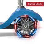 Radio Flyer Lean ‘N Glide Scooter with Light Up Wheels, Kids Scooter, Blue Kick Scooter