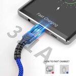 JSAUX USB-C to USB A Cable 3.1A Fast Charging [2-Pack 6.6ft], USB Type C Charger Cord Compatible with Samsung Galaxy S10 S9 S8 S20 Plus A51 A12 A11, Note 10 9 8, PS5 Controller USB C Charger-Blue