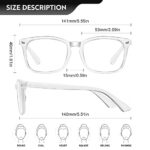ZEHEXA Reading Glasses for women Blue Light Blocking Glasses Filter UV Square Lightweight Readers Glasses for Men and Women 1.0