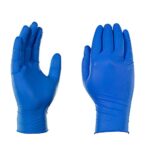 GLOVEWORKS HD Royal Blue Nitrile Industrial Disposable Gloves, 6 Mil Latex-Free, Raised Diamond Texture, Medium, Box of 100
