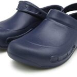 Crocs Unisex Adult Men’s and Women’s Bistro Clog | Slip Resistant Work Shoes, Navy, 9 US