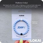 Lokai Silicone Beaded Bracelet for Diabetes Awareness – Small, 6 Inch Circumference – Jewelry Fashion Bracelet Slides-On for Comfortable Fit – Diabetes Awareness Bracelet for Men, Women & Kids