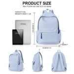 Backpack for Teens Girls Boys, Cute Backpack for Middle High School College Bookbag Small Travel Backpack Waterproof Lightweight Backpacks Casual Daypack for Women Men Fits 15.6 Inch Laptop Blue