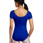 Capezio Women’s Team Basic Short Sleeve Leotard,Royal,Medium