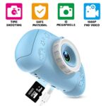 WOWGO Digital Camera for Kids, 1080P Rechargeable Electronic Children Camera Birthday Toy Gift with 32GB TF Card for Toddler and Age 3 to 12 Years Boys and Girls (Blue)