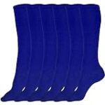 juDanzy 3 Pairs of Boys and Girls Solid Knee High Uniform Socks for School, Soccer, Football, AFO etc. (6-10 Years, Royal Blue)