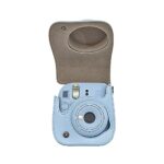 Fujifilm Mini 12 Instant Camera Deluxe Bundle: Includes Mini Film Value Pack (60 Shots) + 60 Shots of Film + 1 Carrying Case/Strap + 1 Bluebirdsales Cleaning Cloth + Photoframe Stickers (Pastel Blue)
