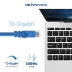 Cable Matters 10Gbps Snagless Cat 6 Ethernet Cable 25 ft (Cat 6 Cable, Cat6 Cable, Internet Cable, Network Cable) in Blue