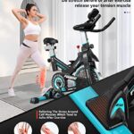 pooboo Magnetic Resistance Indoor Cycling Bike, Belt Drive Indoor Exercise Bike Stationary LCD Monitor with Ipad Mount ?Comfortable Seat Cushion for Home Cardio Workout Cycle Bike Training Upgraded Version