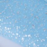 SHAYUAN 54″ by 10 Yards Glitter Tulle Fabric Rolls for Wedding Birthday Party Baby Shower Decoration Tutu Tulle Bolt Ribbons DIY Sewing Crafts – Light Blue