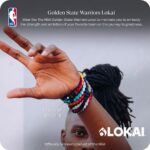 Lokai NBA Silicone Beaded Bracelet for Women & Men, Golden State Warriors Team Colors – Large, 7 Inch Circumference – Silicone Jewelry Fashion Bracelet Slides-On for Comfortable Fit