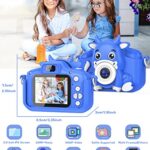 GREENKINDER Kids Camera, Toddler Digital Camera for Ages 3-12 Year Old Girls Boys Childrens, Christmas Birthday Toys Gifts, Selfie Camcorder HD 1080P Video 32GB Calf Blue