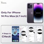 TOCOL [5 in 1 for iPhone 14 Pro Max Case, 2 Screen Protector + 2 Camera Lens Protector, Slim Liquid Silicone Phone Case iPhone 14 Pro Max 6.7 Inch, [Anti-Scratch] [Drop Protection], Blue