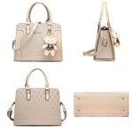Soperwillton Women’s Fashion Handbags Tote Bags Shoulder Bag Top Handle Satchel Purse Set 4pcs