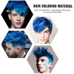 VOLLUCK Blue Hair Color Wax Pomades 4.23 oz – Natural Hair Coloring Wax Material Disposable Hair Styling Clays Ash for Cosplay, Party (Blue)