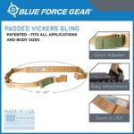 Blue Force Gear Vickers Padded Sling | 2 Point Sling Adjusts for Carrying Positions | Sling with Padded Strap | 57-67 inches (Black)