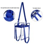 BAGAIL Clear bags Stadium Approved Clear Tote Bag with Zipper Closure Crossbody Messenger Shoulder Bag with Adjustable Strap(12 Inch X 12 Inch X 6 Inch,RoyalBlue)