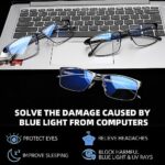 LADEESSE 3 Pack Blue Light Blocking Reading Glasses for Men, Lightweight TR90 Material, Anti Eyestrain/Computer Glare/UV +2.5