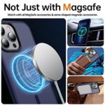 Maozis Strong Magnetic Designed for iPhone 13 Pro Case, [Compatible with Magsafe] [Military Grade Drop Protection] Protective Shockproof Translucent Matte Slim Phone Case for iPhone 13 Pro, Navy Blue