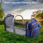 ISMGN Diaper Bag Backpack, Large Diaper Bag, Multifunctional Diaper Bag, Navy Blue