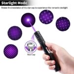 Cowjag Laser Pointer, Long Range Purple Laser Pointer, 2000 Metres Laser Pointer High Power Pen, Purple Lazer Pointer Rechargeable for Hiking, Cat Laser Toy USB Charge(Purple Light)