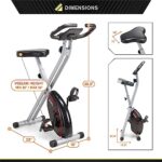 CIRCUIT FITNESS Circuit Fitness Folding Upright Exercise Bike with Adjustable Resistance 250 lb. Max. Capacity AMZ-150BK