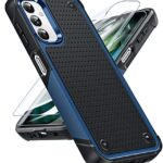 LeYi for Samsung A14 5G Phone Case Cover: Case for Galaxy A14 with 2 Screen Protectors, Dual Layer Protective Hard PC Back & Soft Bumper Resilient Shock Absorb Case for Samsung Galaxy A14 5G, Blue