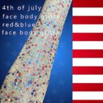 MEICOLY Blue Face Body Glitter,Patriotic Veterans Day Independence Day Sparkle 4th of July Pride Face Paint Makeup,Festival Rave Accessories Sparkling Mermaid Body Glitter Gel for Women,50ml