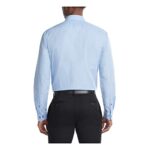 Van Heusen Men’s Poplin Regular Fit Solid Point Collar Dress Shirt, Cameo Blue, 16.5″ Neck 34″-35″ Sleeve