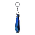 Gem Avenue Teardrop Shape Bermuda Blue Austrain Crystals 925 Sterling Silver Pendant