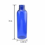 wolfmoon botanicals WM (Pack of 24) 2 oz Blue Travel Refillable, Empty PET Cosmo Plastic Bottles w/Black Spray Top – Mfg. USA. DIY travel, hydration, aromatherapy, arts & crafts, and more (Blue)
