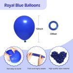 FOTIOMRG Royal Blue Balloons 12 inch, 50 Pack Royal Blue Latex Party Balloons Helium Quality for Birthday Graduation Baby Shower Baseball Nautical Wedding Party Decorations (with Blue Ribbon)