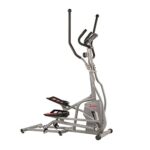 Sunny Health & Fitness Magnetic Elliptical Trainer Machine w/ Tablet Holder, LCD Monitor, 220 LB Max Weight and Pulse Monitor – SF-E3810,Gray