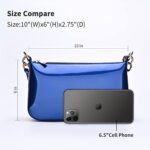 GAYI URBAN Glossy Faux Patent Leather Shoulder Bag for Women, Shiny Shoulder handbag, 90s Casual Clutch Purse, Mini Trendy Y2K Handbag (Navy Blue)