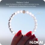 Lokai Silicone Beaded Bracelet for Women & Men, Find Your Balance – Medium, 6.5 Inch Circumference – Silicone Jewelry Fashion Bracelet Slides-On for Comfortable Fit