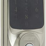 SCHLAGE Z-Wave Connect Camelot Touchscreen Deadbolt with Built-In Alarm, Satin Nickel, BE469 CAM 619, Works with Alexa via SmartThings, Wink or Iris