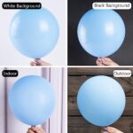 PartyWoo Light Blue Balloons, 100 pcs 12 Inch Matte Blue Balloons, Blue Balloons for Balloon Garland or Balloon Arch as Party Decorations, Birthday Decorations, Boy Baby Shower Decorations, Blue-Y4