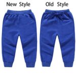 HAXICO Unisex Kids Solid Cotton Drawstring Waist Winter Pants Toddler Baby Bottoms Active Sweatpants(1-Pack 2-Pack) Royal Blue, 4T