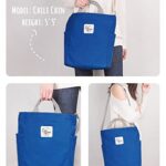 Lily queen Women Canvas Tote Handbags Casual Shoulder Work Bag Crossbody (Royal Blue)