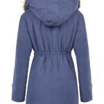 GRACE KARIN Women’s Winter Thicken Jacket Hooded Parka Coat Outwear XL Navy Blue