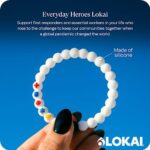 Lokai Silicone Beaded Bracelet for First Responder and Essential Workers Appreciation – Medium, 6.5 Inch Circumference – Silicone Jewelry Fashion Bracelet Slides-On for Comfortable Fit for Men, Women & Kids