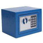 Yuanshikj Electronic Deluxe Digital Security Safe Box Key Keypad Lock Home Office Hotel Business Jewelry Gun Cash Storage (Blue, 17E)